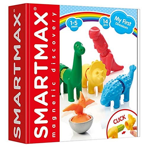 SmartMax My First Dinosaurs Magnetic Building Set | STEM Toy for Ages 1–5