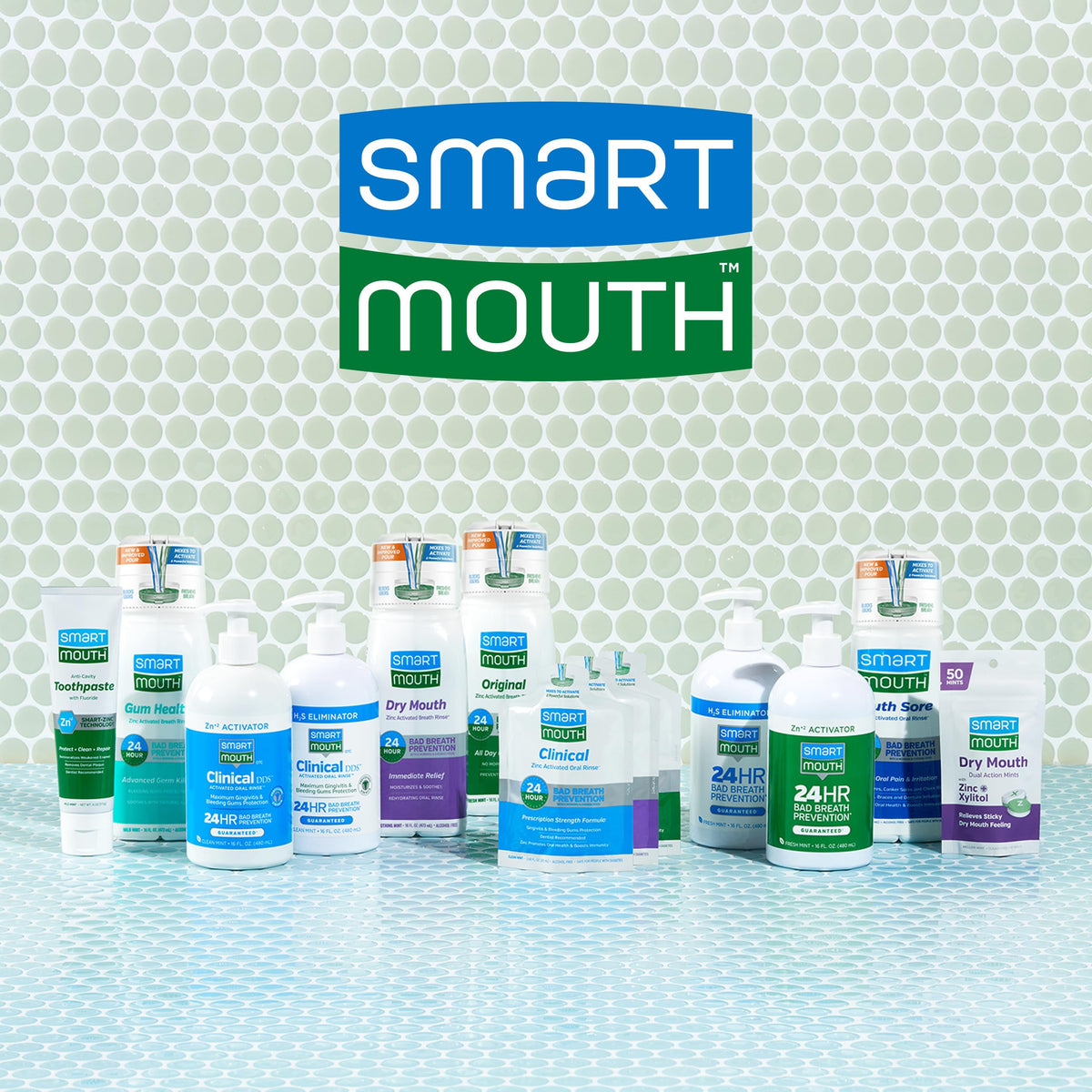 SmartMouth Original Activated Mouthwash - Single Packs, Travel Size, Fresh Mint, 30 Pack