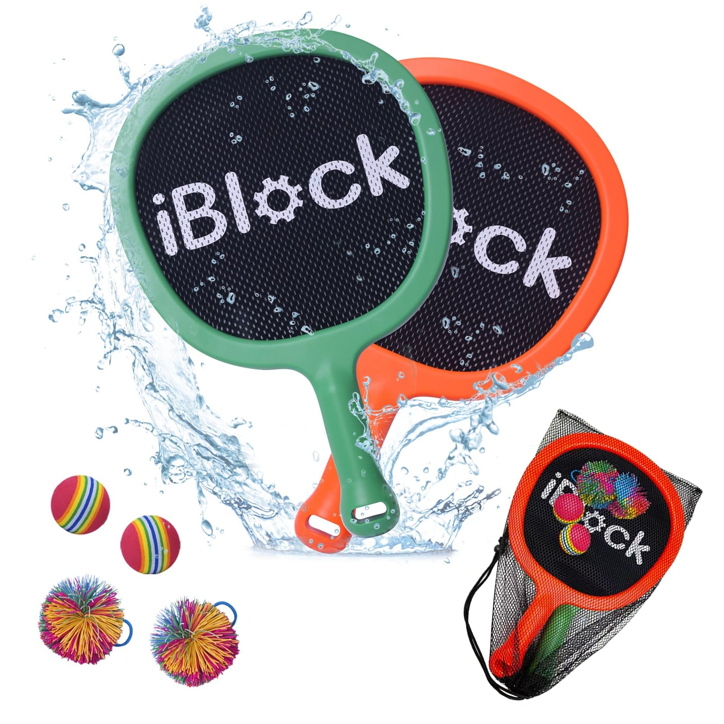 Smartwo Portable Paddles & Bouncy Balls Set – Indoor Outdoor Family Fun