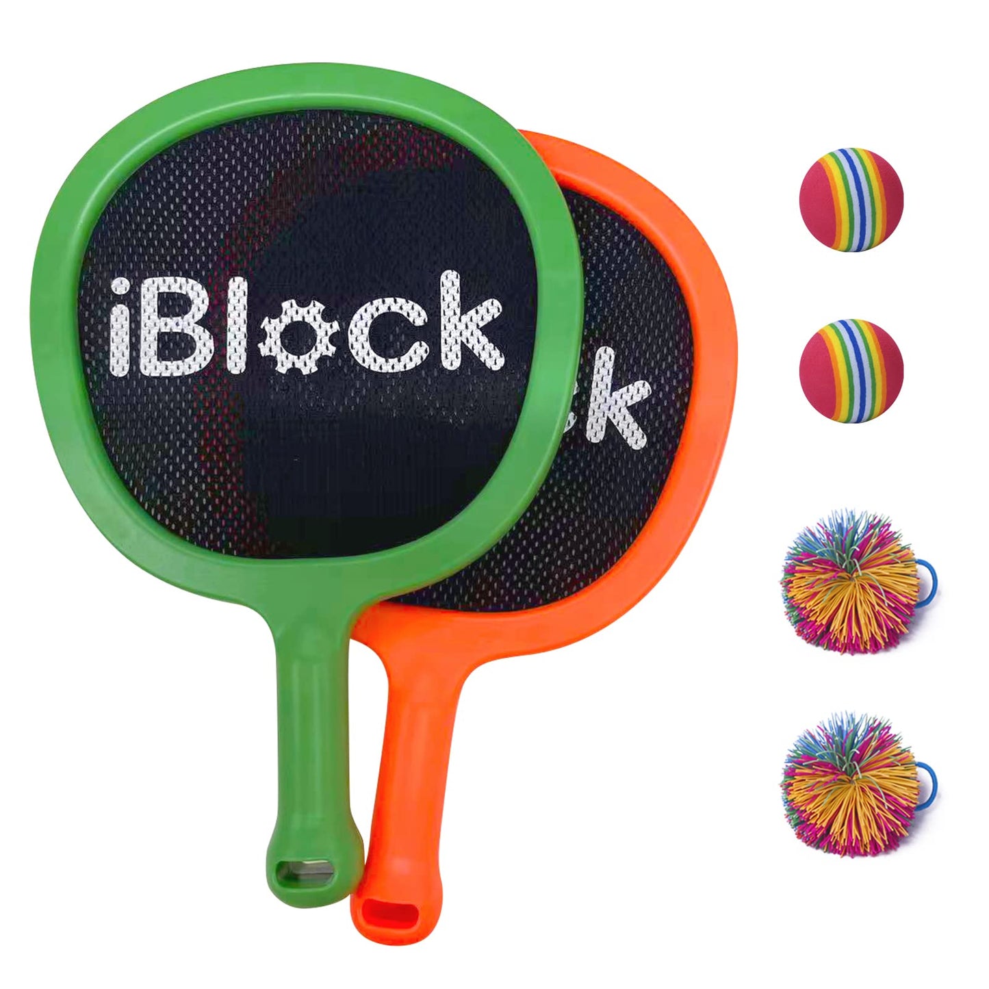 Smartwo Portable Paddles & Bouncy Balls Set – Indoor Outdoor Family Fun