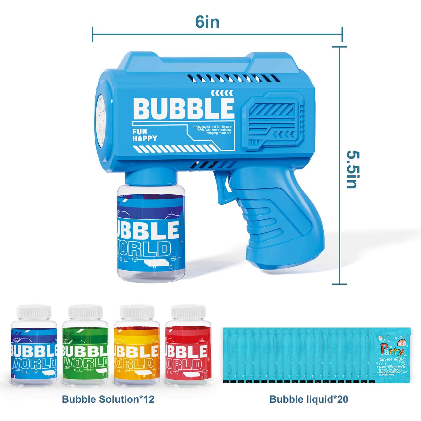 SmartYeen 8-Pack Bubble Gun Set – Outdoor Bubble Machines for Toddlers 1-8