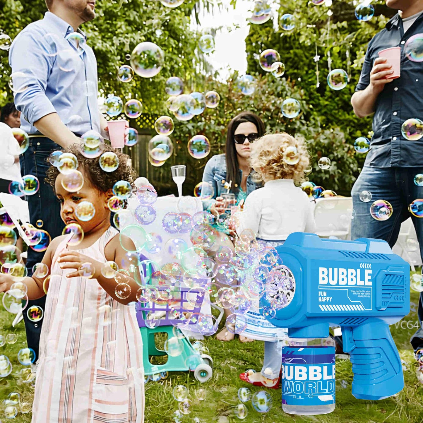 SmartYeen 8-Pack Bubble Gun Set – Outdoor Bubble Machines for Toddlers 1-8
