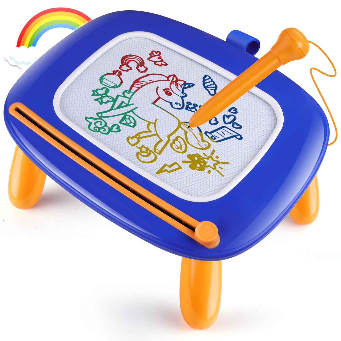 Smasiagon Magnetic Drawing Board for Toddlers (Ages 1–3) – Royal Blue Doodle Pad