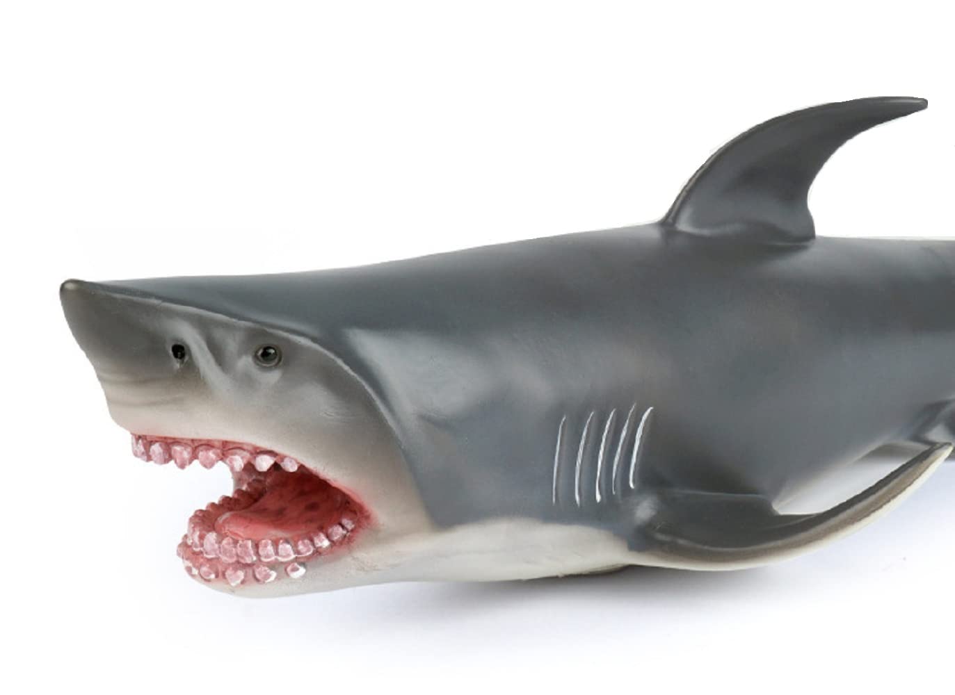 SmilerSmile 15-Inch Great White Shark Toy — Soft PVC Ocean Creature for Play, Learning, and Decor