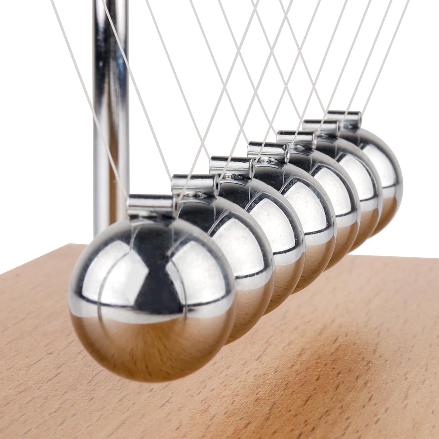 Smilesorg Newton's Cradle Balance Balls — Fascinating Physics Gadget (7 Beads)