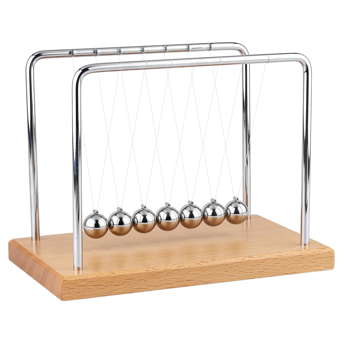 Smilesorg Newton's Cradle Balance Balls — Fascinating Physics Gadget (7 Beads)