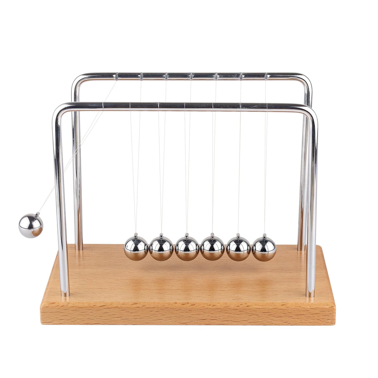 Smilesorg Newton's Cradle Balance Balls — Fascinating Physics Gadget (7 Beads)