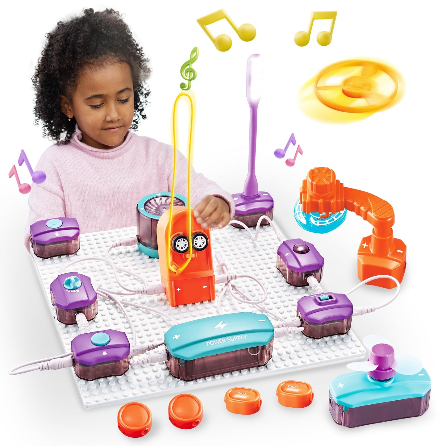 SMILESSKIDDO Circuit Board for Kids - 34-Pcs DIY Electronics Kit