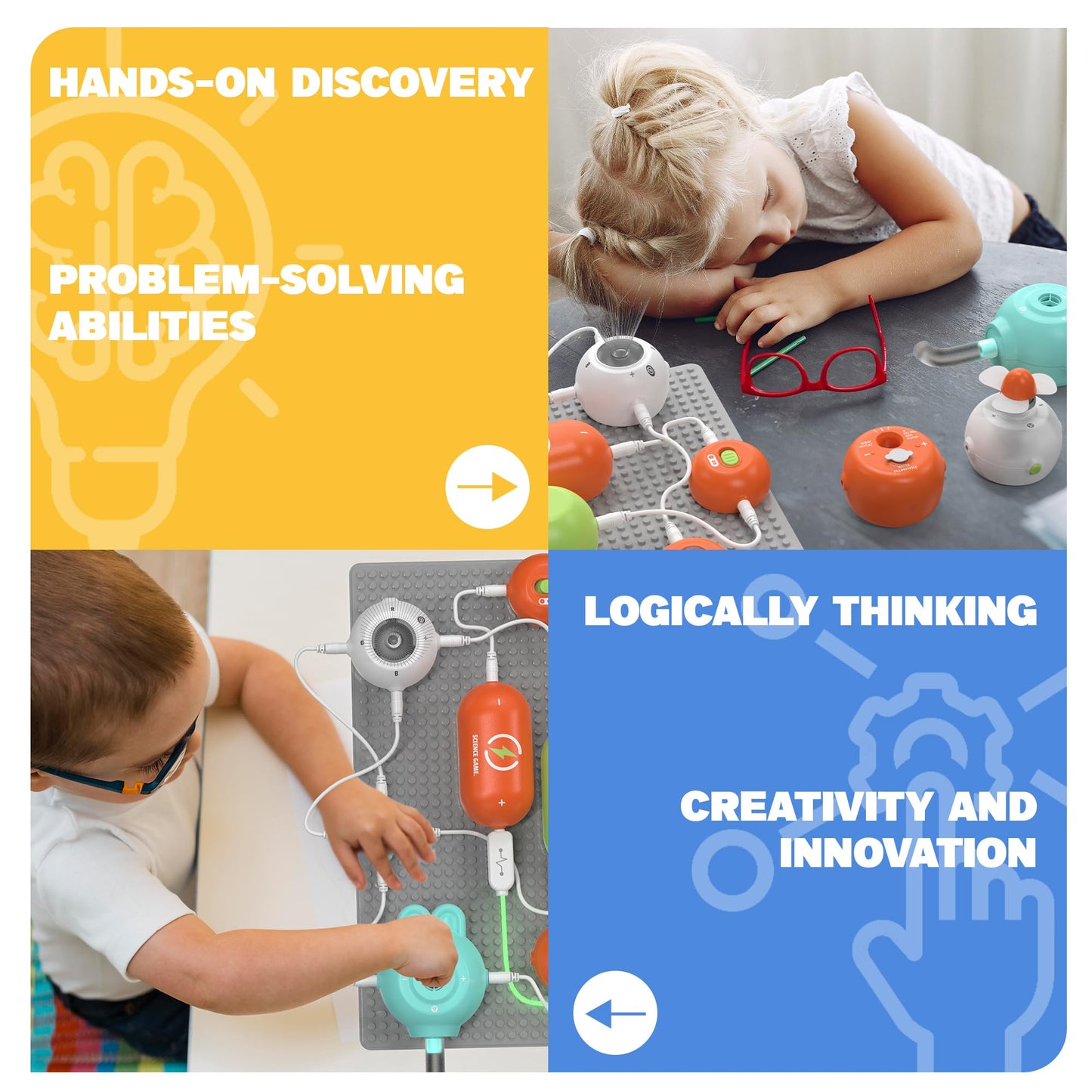 SMILESSKIDDO Science Kits for Kids – 420+ Projects, 35 Circuit Parts, STEM Electronics Kit