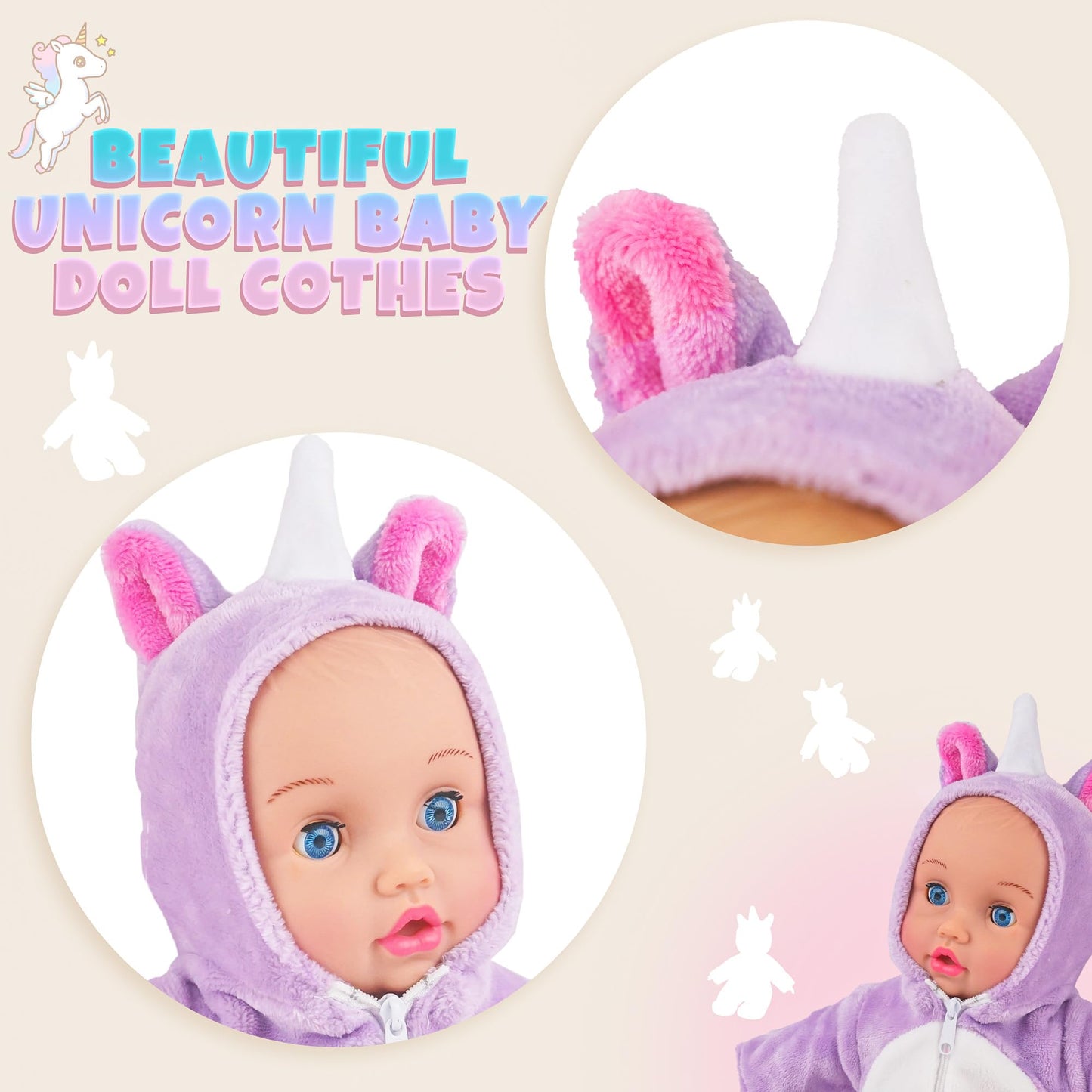 SMILESSKIDDO Baby Doll Clothes – 6 Animal Outfits for 12–16 Inch Dolls