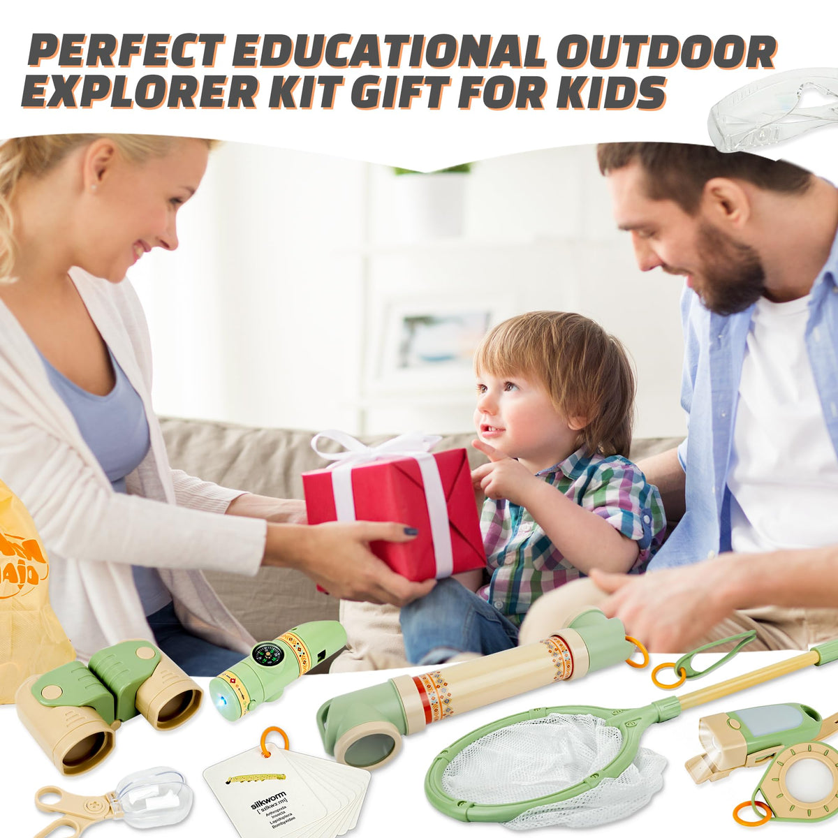 SMILESSKIDDO Kids Explorer Kit – 27 Pcs Outdoor Adventure & Bug Catching Kit