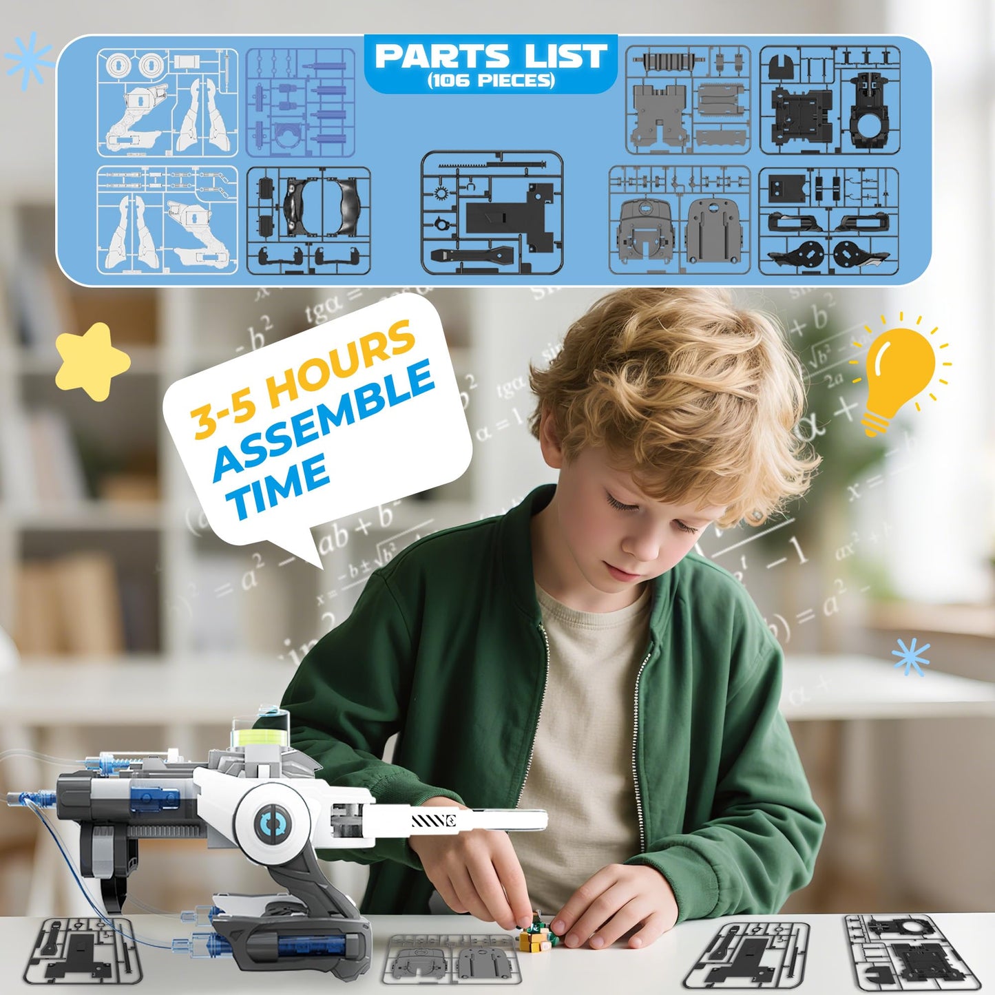 SMILESSKIDDO Robotic Mechanical Hand STEM Toy for Ages 8-14 | Parents' Choice Award Winner