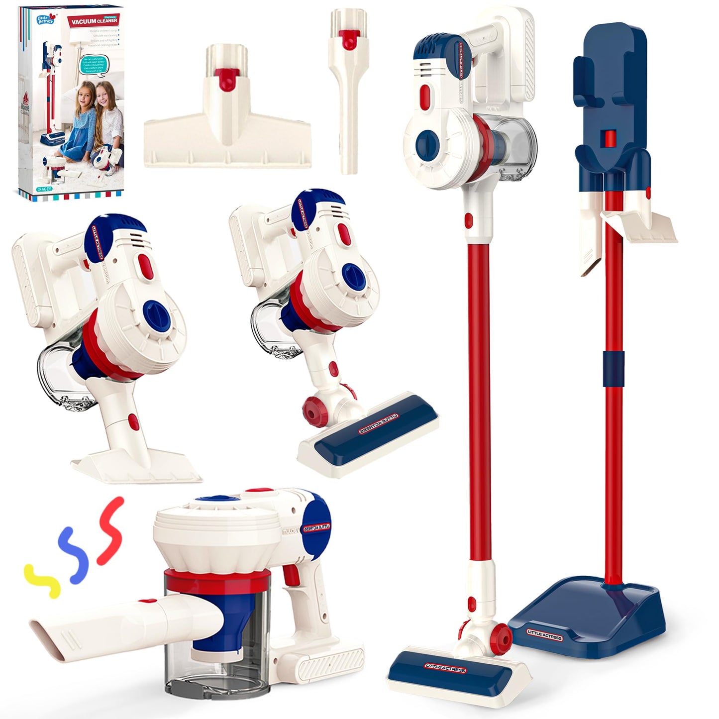 SMILESSKIDDO Kids Vacuum That Really Works – 3-In-1 Suction Toy for Toddlers