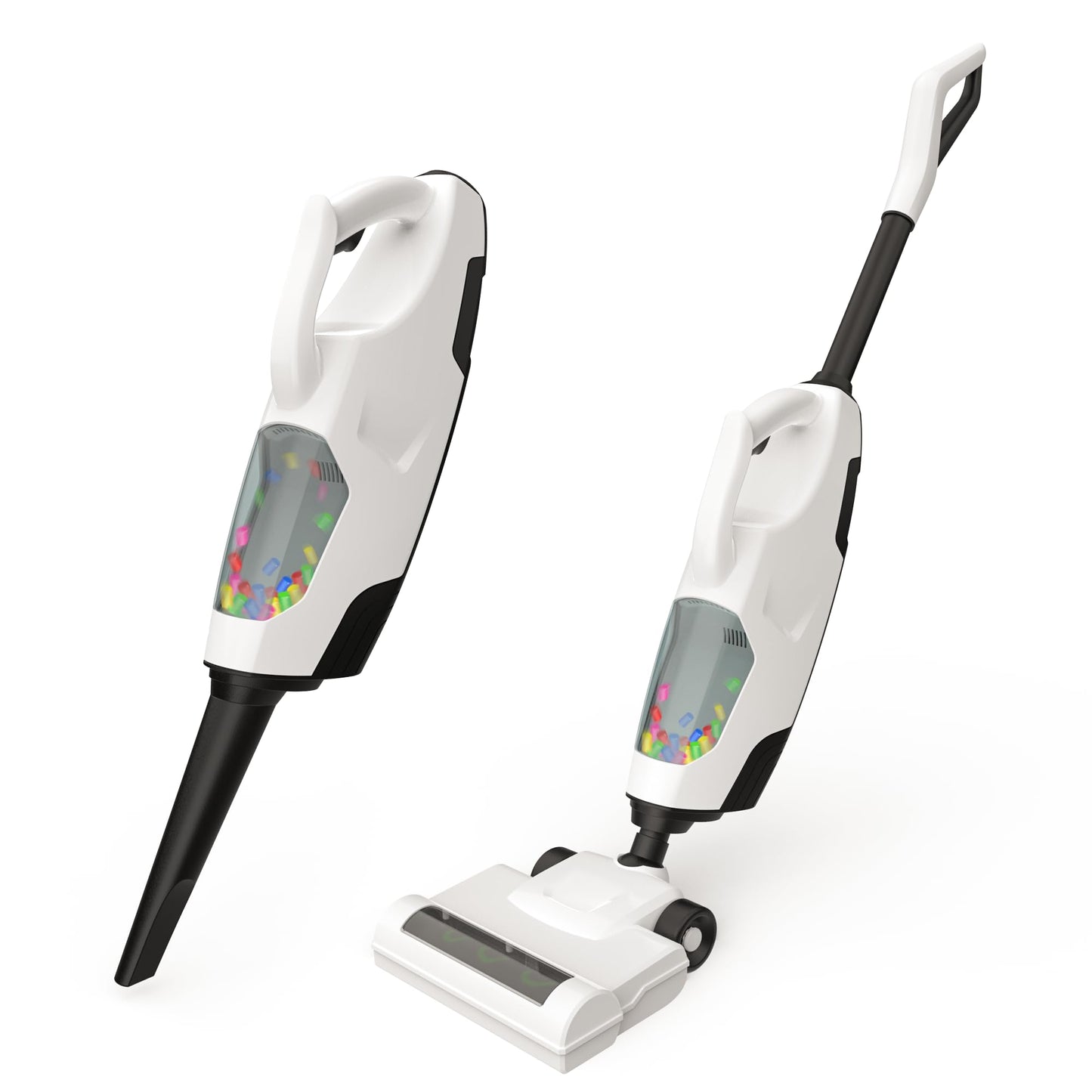 SMILESSKIDDO Kids Vacuum – Cordless Toy Vacuum with 2 Nozzles, Realistic Sounds & Ball Popping