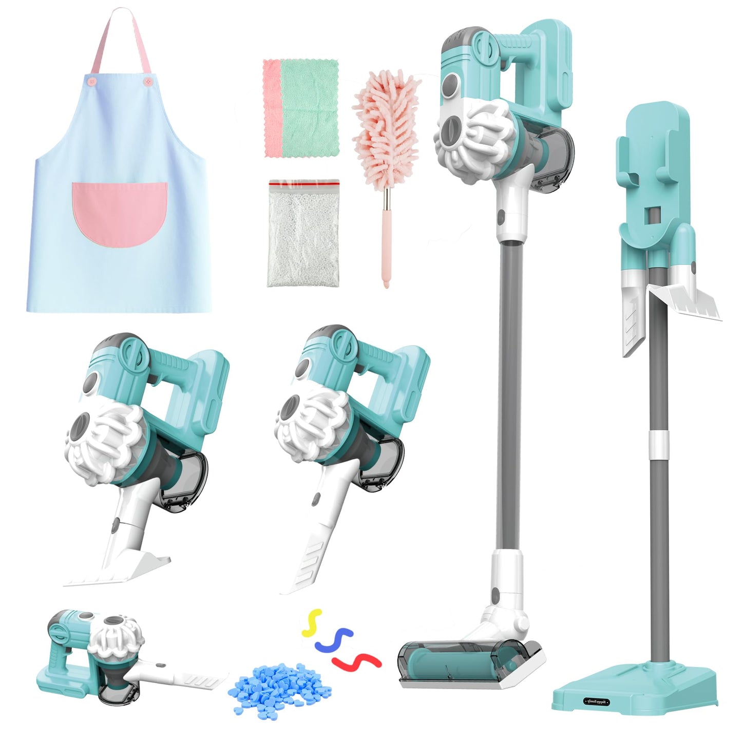 SMILESSKIDDO 3-in-1 Kids Vacuum with Real Suction | Toy Cleaning Set