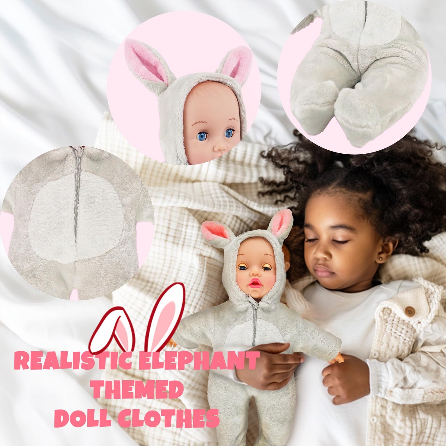 SMILESSKIDDO Baby Doll Clothes – 6 Animal Outfits for 12–16 Inch Dolls