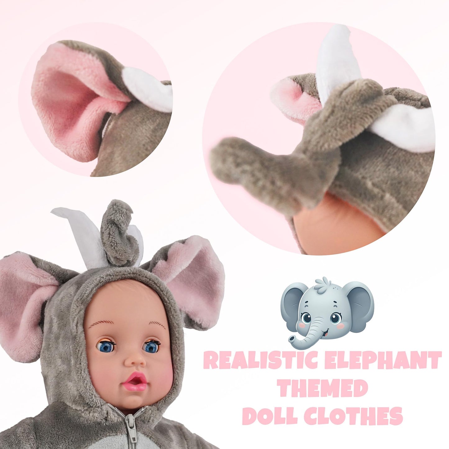 SMILESSKIDDO Baby Doll Clothes – 6 Animal Outfits for 12–16 Inch Dolls