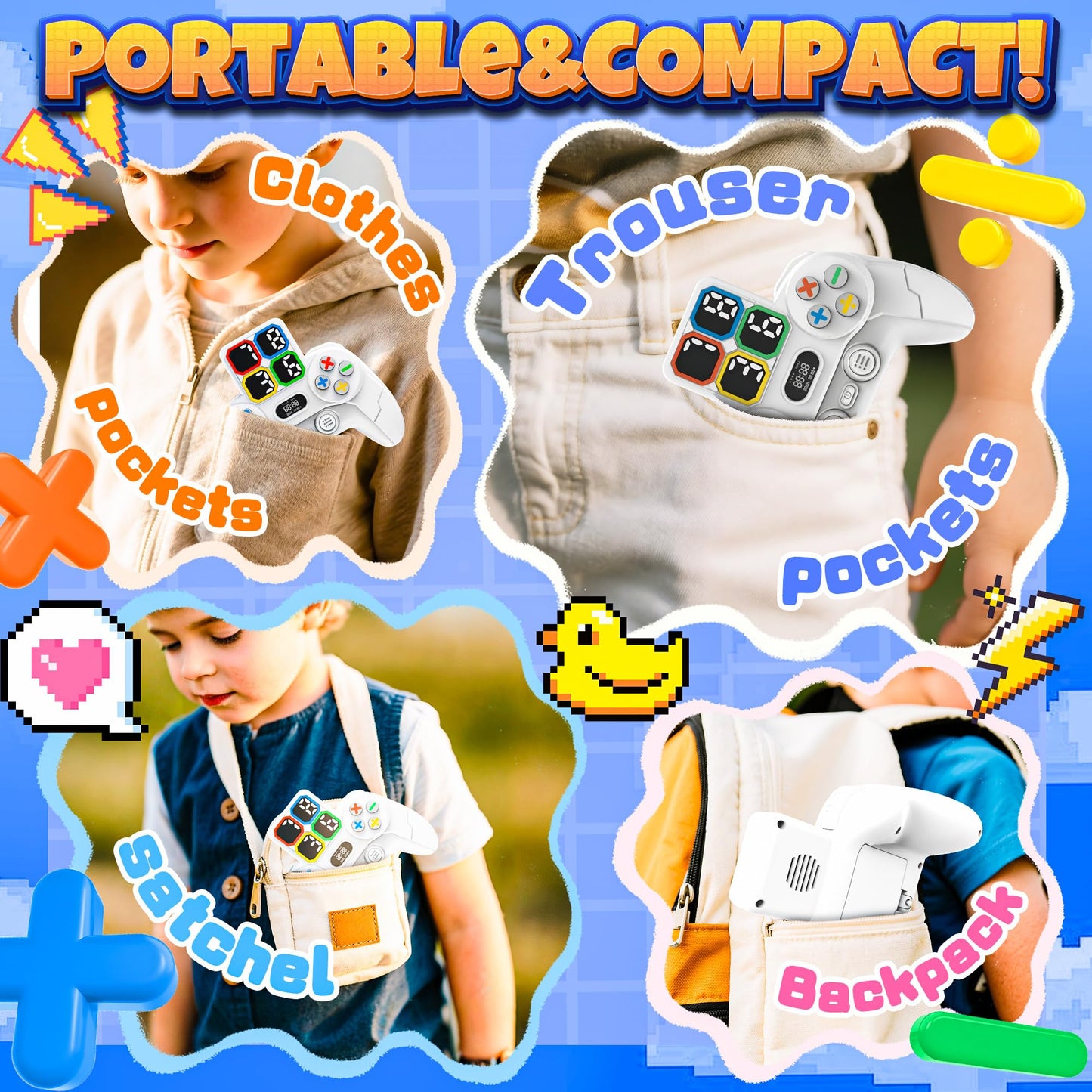 SMILESSKIDDO Math Games – Handheld Electronic Math Challenge for Kids and Teens