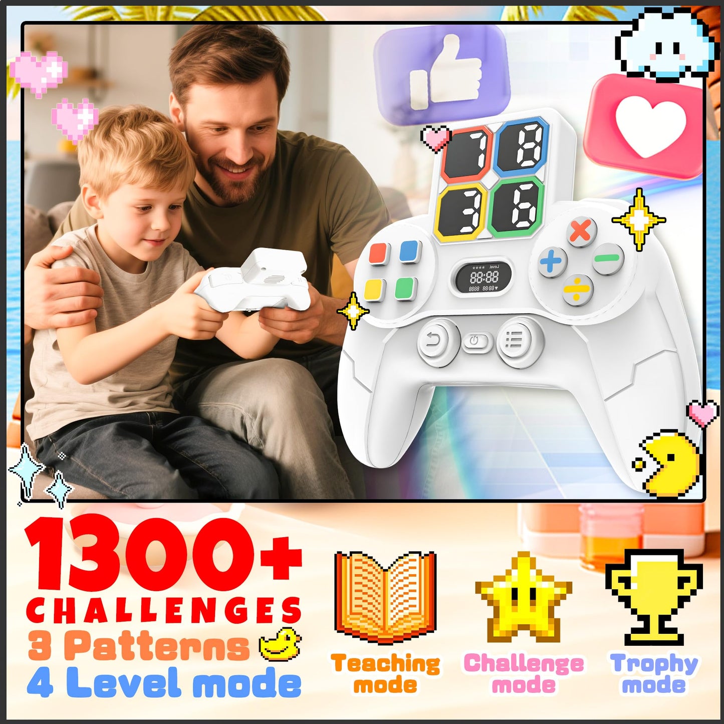 SMILESSKIDDO Math Games – Handheld Electronic Math Challenge for Kids and Teens