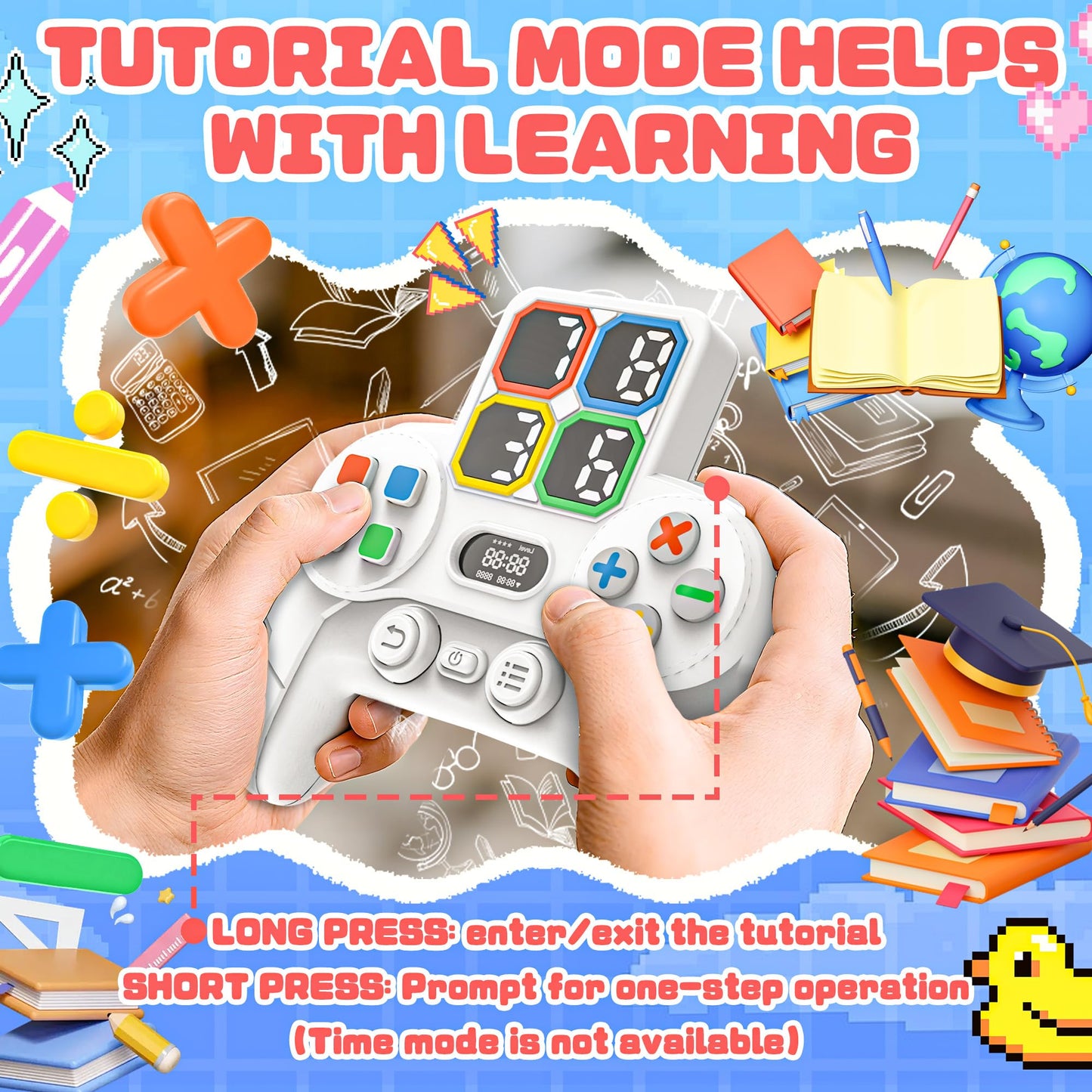 SMILESSKIDDO Math Games – Handheld Electronic Math Challenge for Kids and Teens