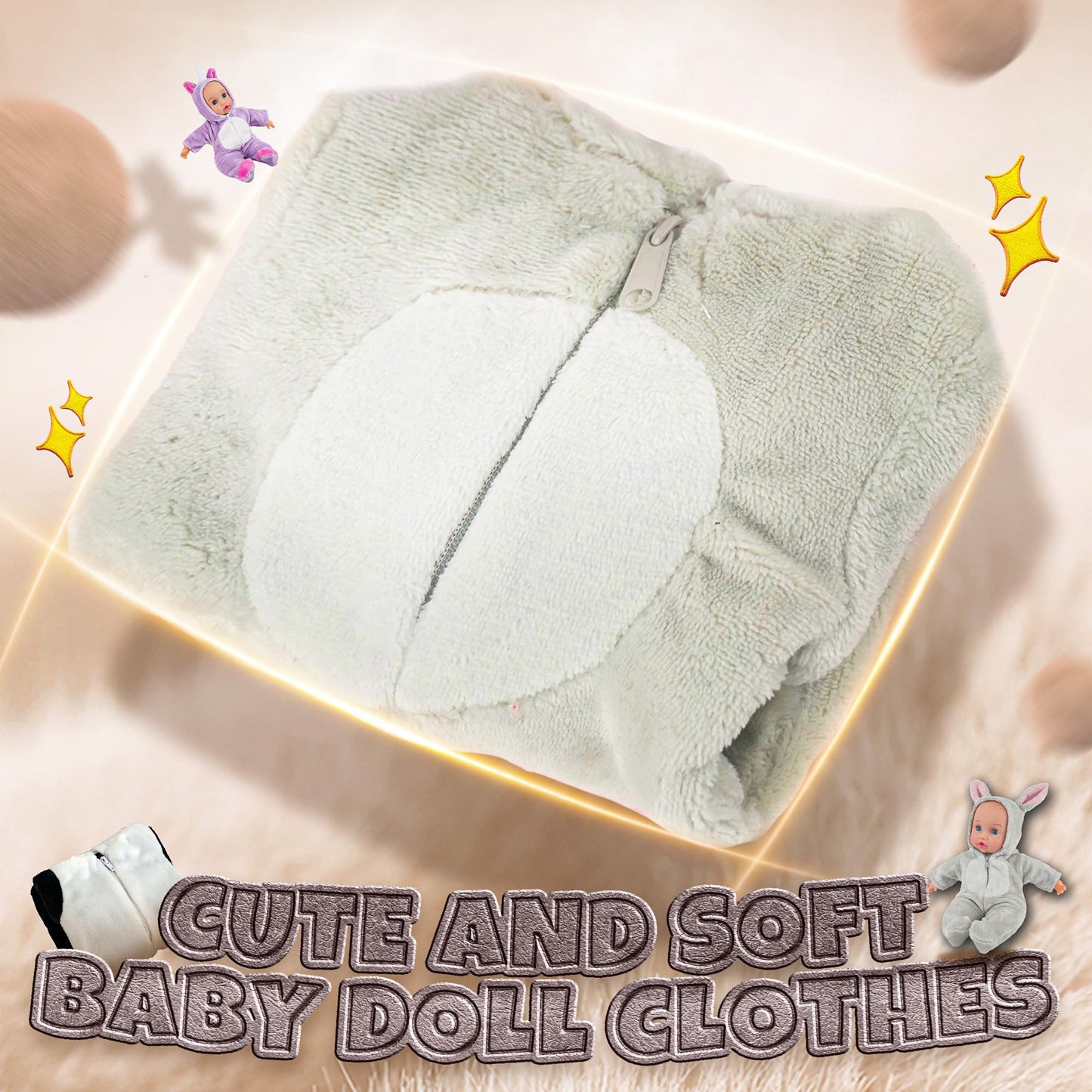 SMILESSKIDDO Baby Doll Clothes – 6 Animal Outfits for 12–16 Inch Dolls