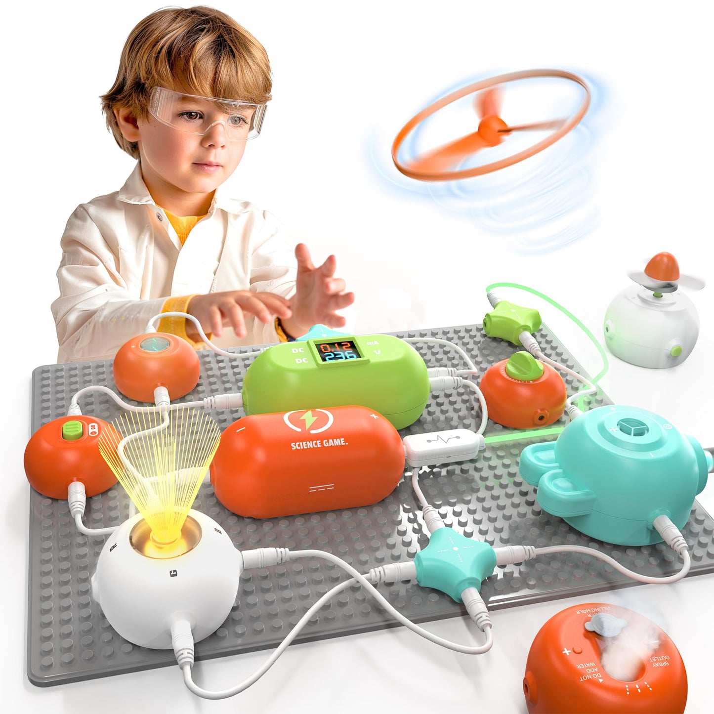 SMILESSKIDDO Science Kits for Kids – 420+ Projects, 35 Circuit Parts, STEM Electronics Kit