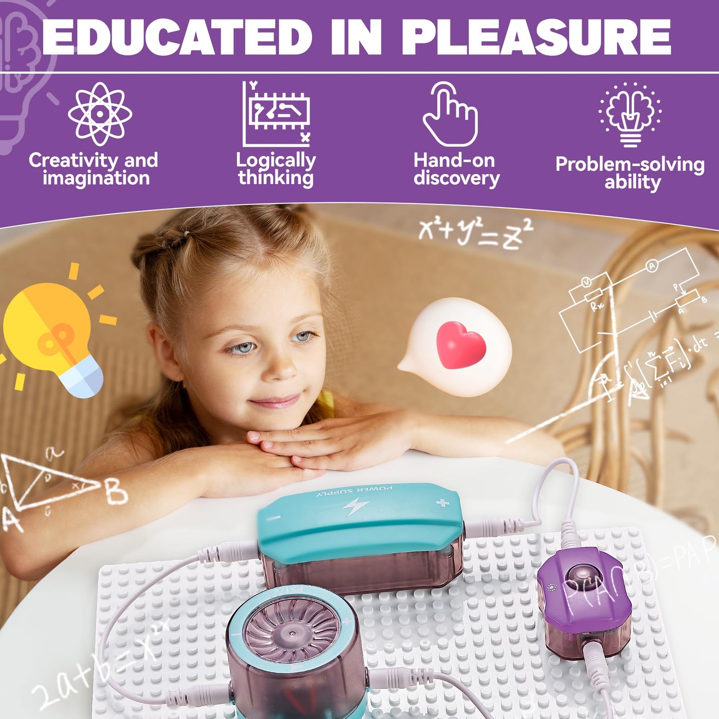 SMILESSKIDDO Circuit Board for Kids - 34-Pcs DIY Electronics Kit