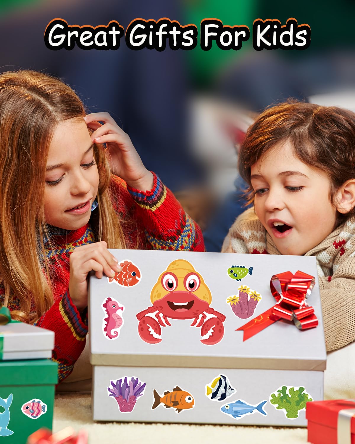 SmilinFit 36 Sheets Kids Stickers — Farm & Sea Animals for Parties, Crafts