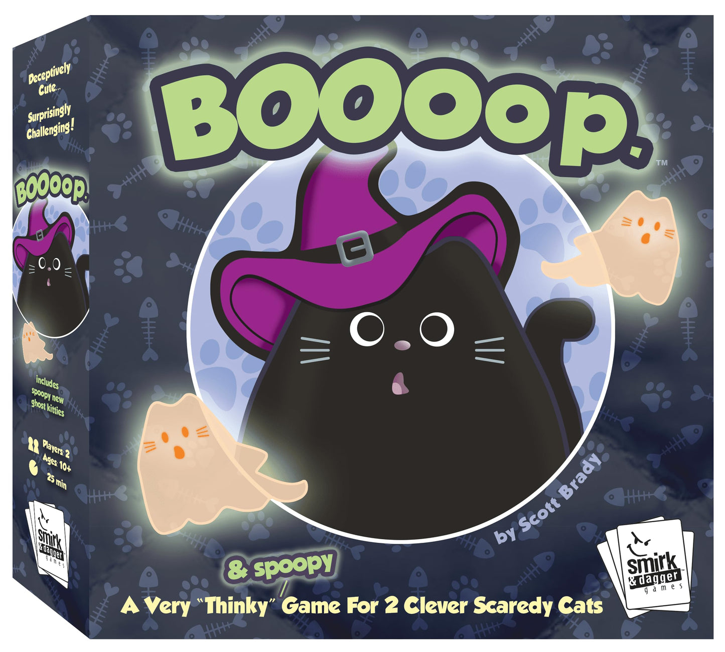 BOOoop by Smirk and Dagger — 2-Player Strategy Board Game with Ghost Cats (Halloween Edition)