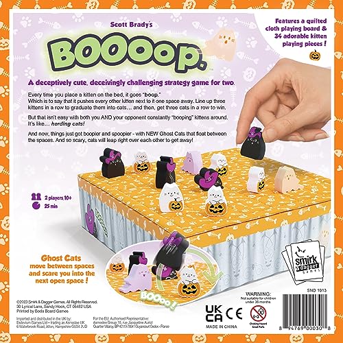 BOOoop by Smirk and Dagger — 2-Player Strategy Board Game with Ghost Cats (Halloween Edition)