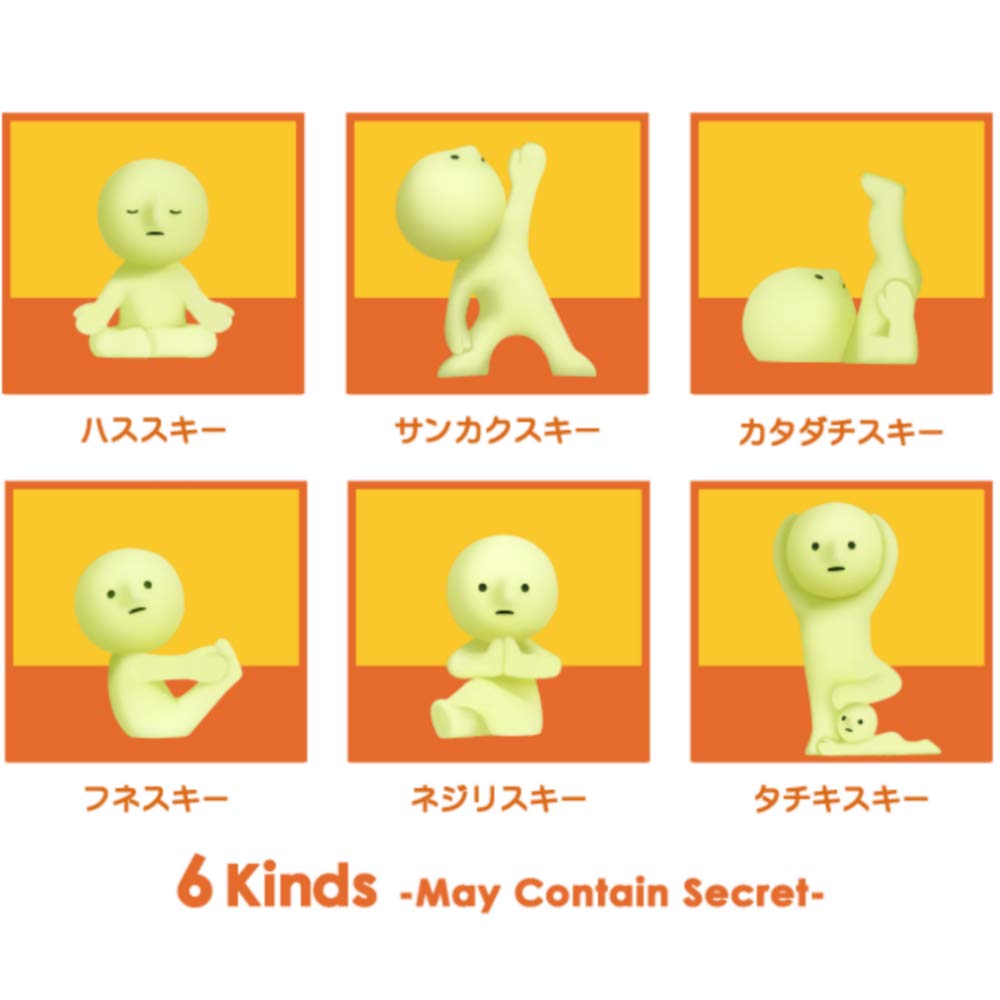 Smiski Dreams Glow in the Dark Figure – Yoga Series, Random Style, 1 Pack