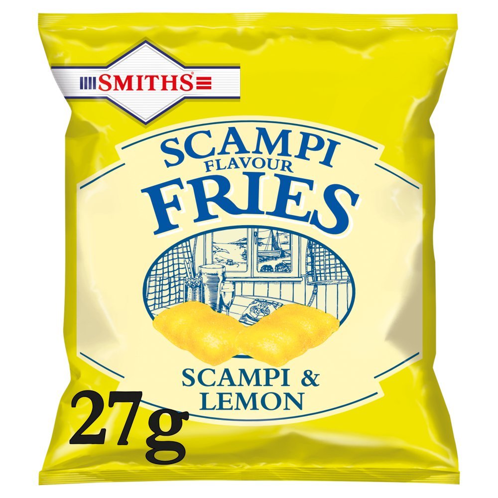 Smiths Scampi Fries Snacks Card, 27g (Pack of 24)