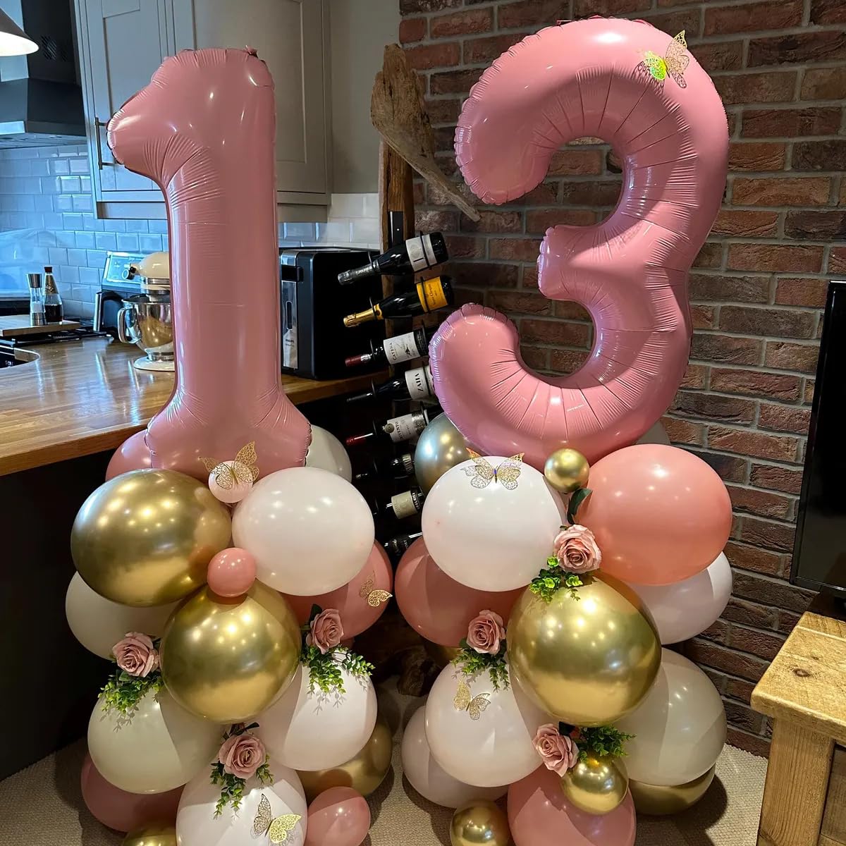 Smlpuame Pastel Pink 40-Inch Foil Number 1 Balloon – Self-Sealing Birthday & Party Decor