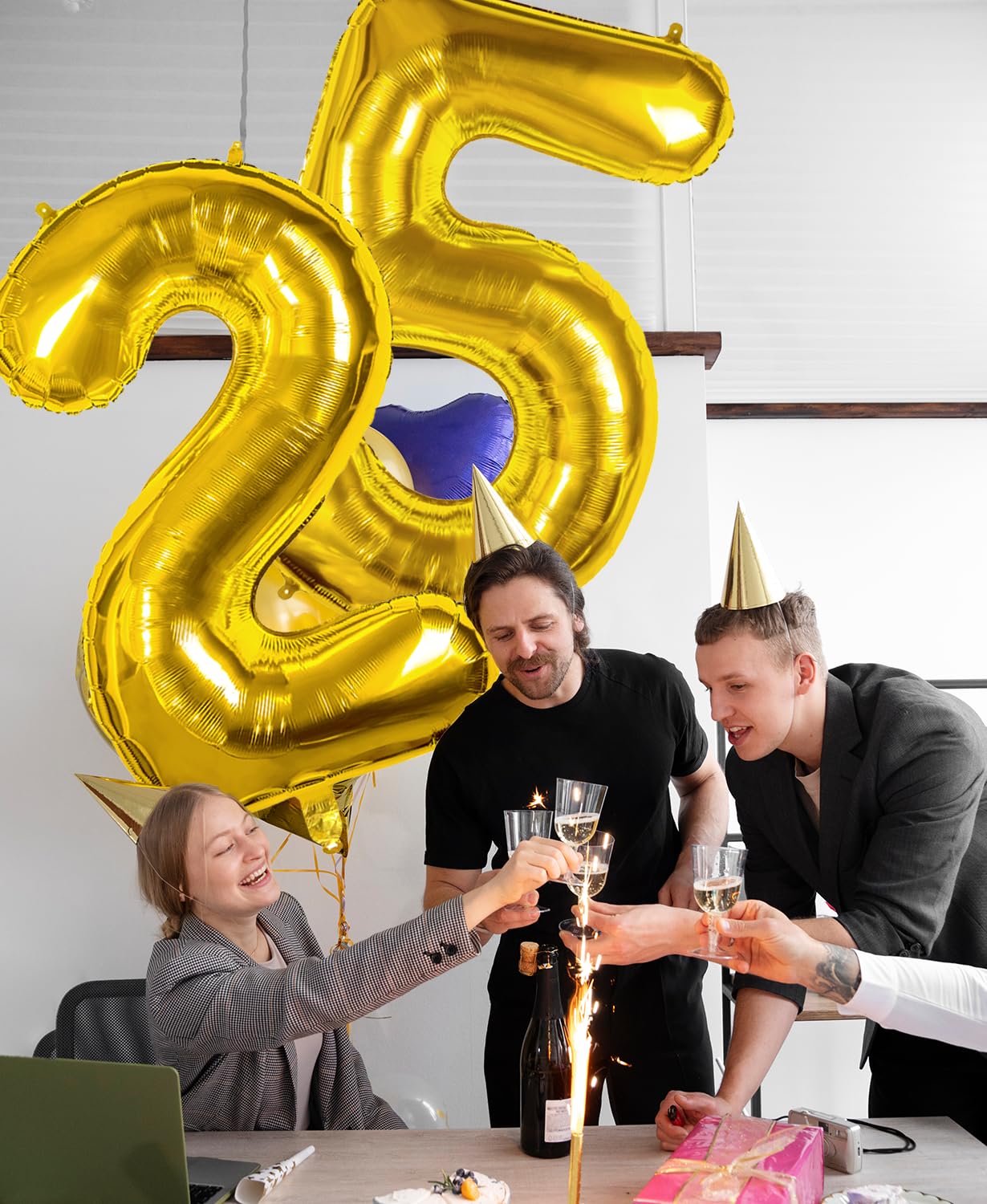 Smlpuame 40-Inch Gold Number 5 Balloon – Premium Foil Party Decor