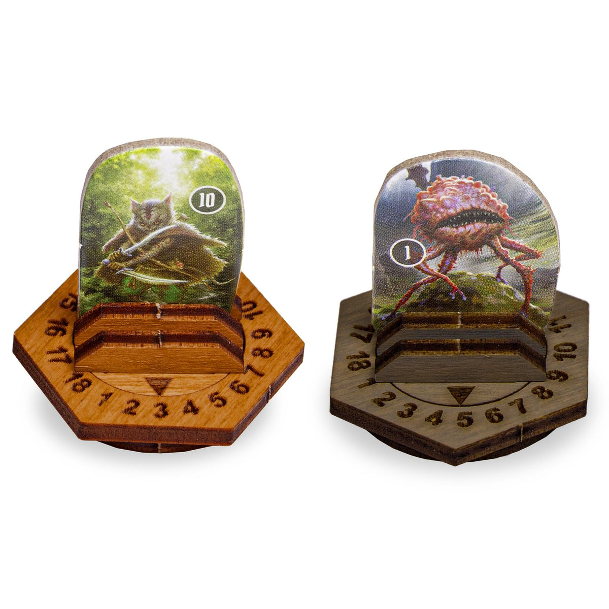 SMONEX Wooden Health Tracker 24 Pcs – EU & US Gloomhaven Frosthaven Monster Stands