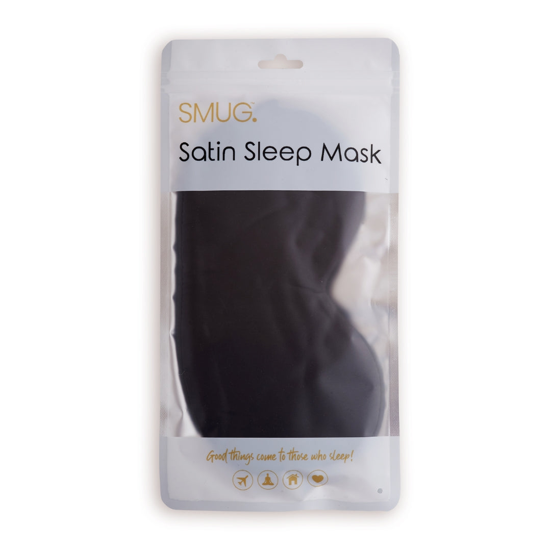 Contoured & Satin Sleep Mask Double Pack & Wash Bag Set- Various Prints