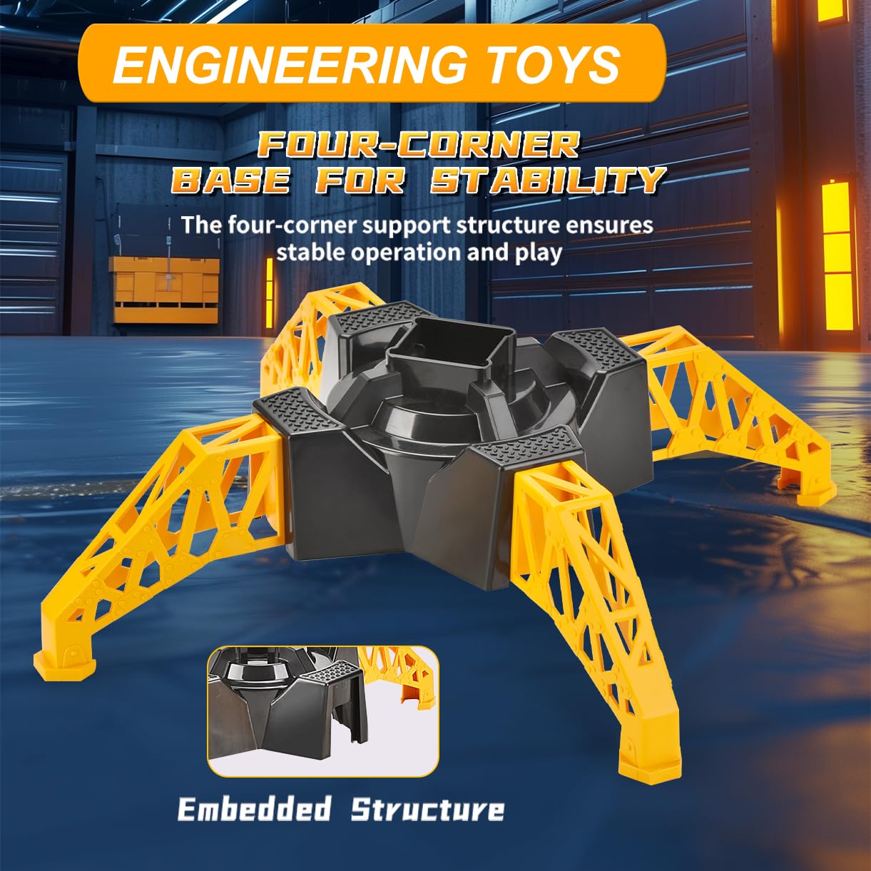SNACKTANT 28-Inch RC Tower Crane Toy – 4-Channel, LED Lights, 360° Swivel, STEM Learning