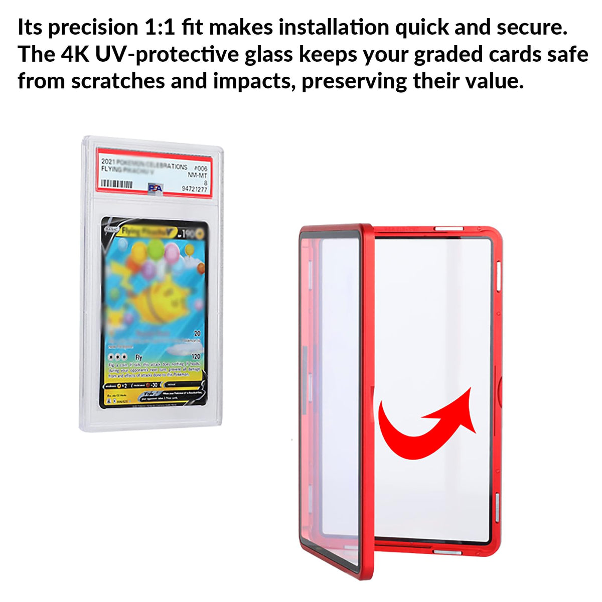 Snado PSA & CGC Slab Protector – UV-Resistant Magnetic Aluminum Display Case (Gold)