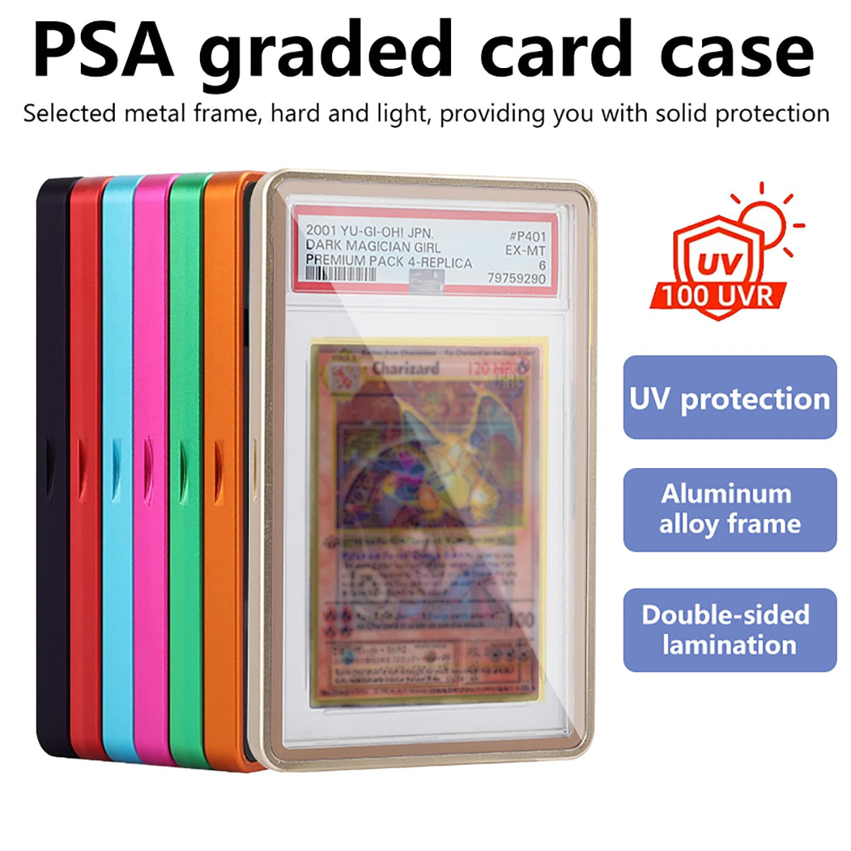 Snado PSA & CGC Slab Protector – UV-Resistant Magnetic Aluminum Display Case (Gold)