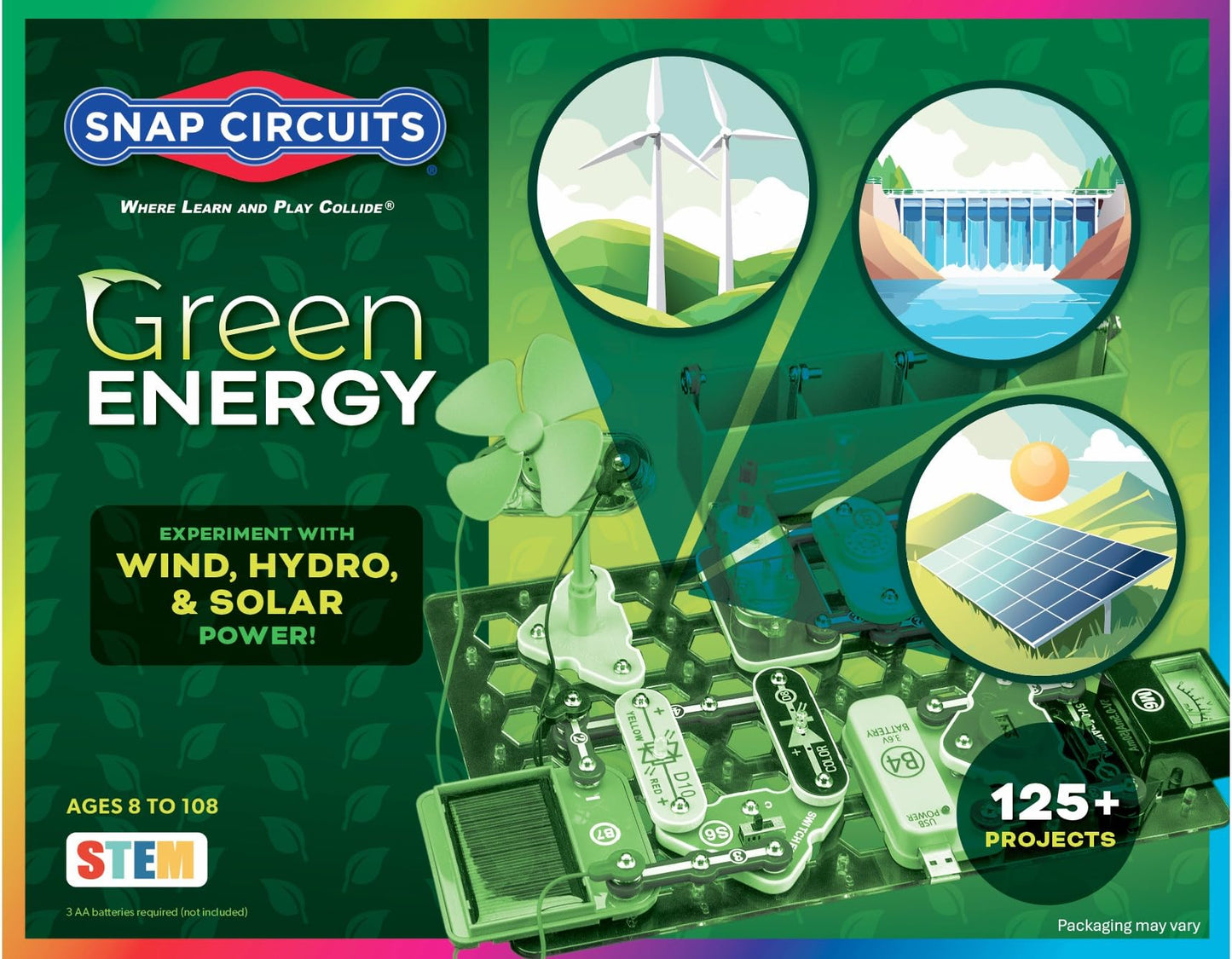 Snap Circuits Green Energy Electronics Exploration Kit | 125+ STEM Projects | 45+ Parts