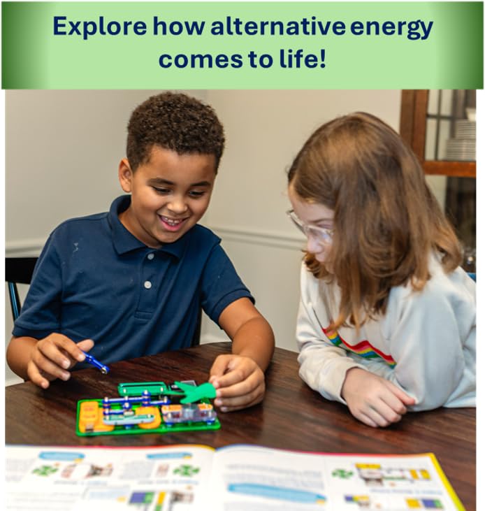 Snap Circuits Green Energy Electronics Exploration Kit | 125+ STEM Projects | 45+ Parts