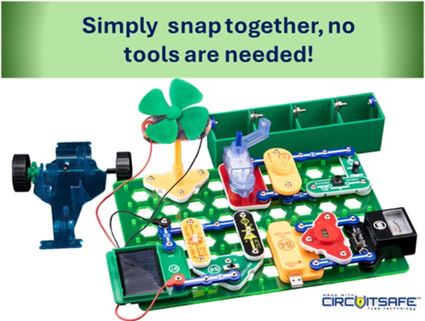 Snap Circuits Green Energy Electronics Exploration Kit | 125+ STEM Projects | 45+ Parts