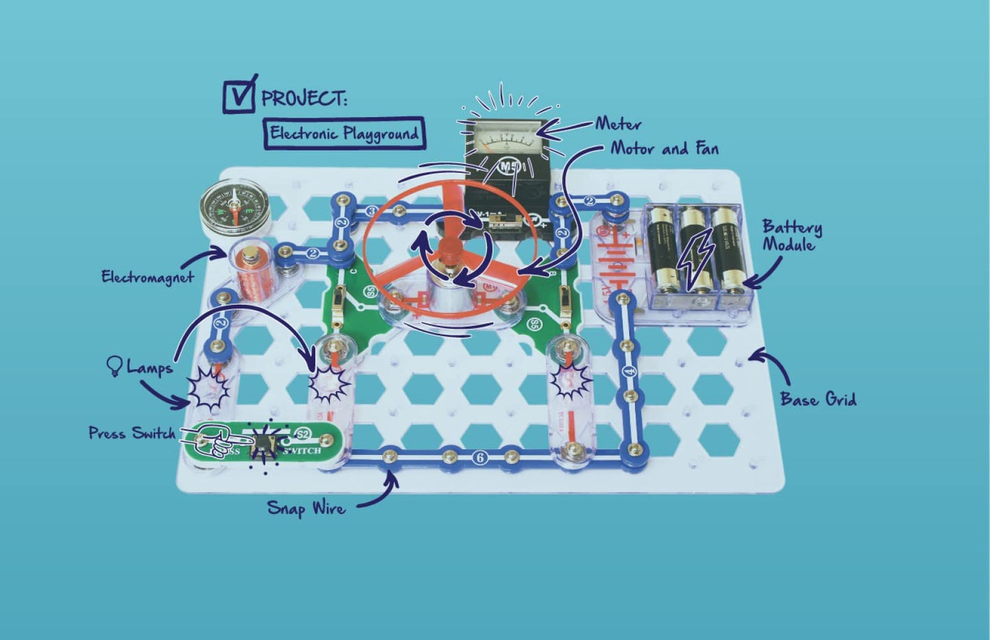 Snap Circuits Snaptricity: Electronics Exploration Kit for Kids 8+ | Safe, Hands-On STEM