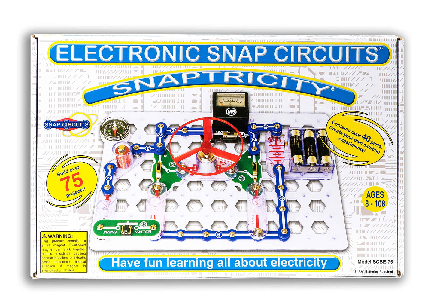 Snap Circuits Snaptricity: Electronics Exploration Kit for Kids 8+ | Safe, Hands-On STEM