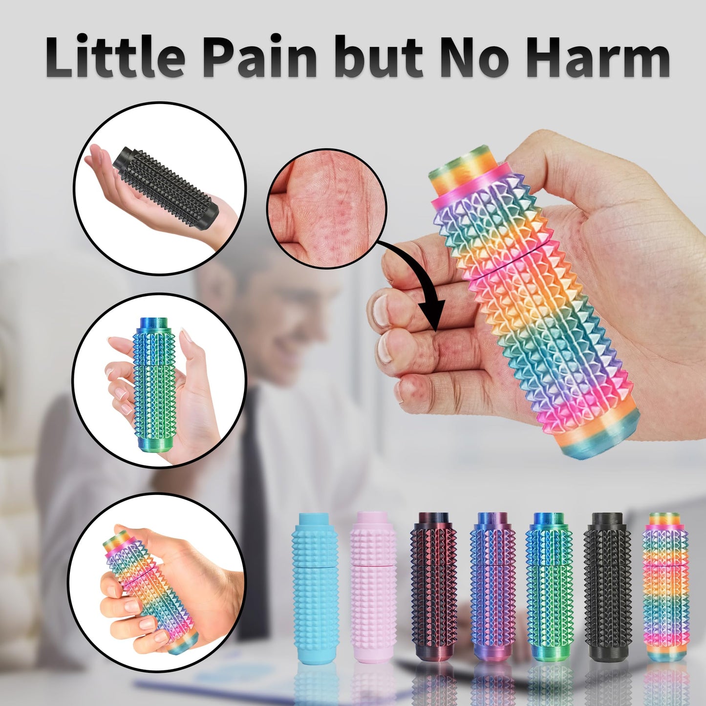 SnapMorph Little Ouchies Fidget Toys - 3-Pack Spinning & Press Button Sensory Tool