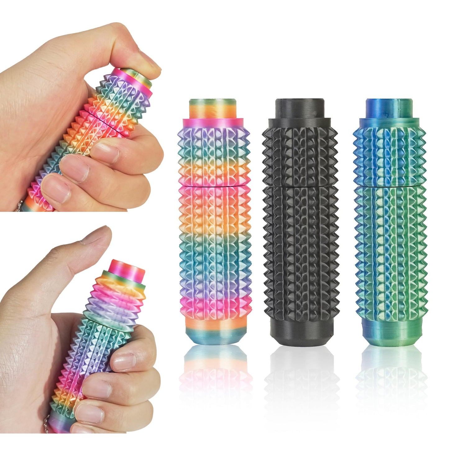 SnapMorph Little Ouchies Fidget Toys - 3-Pack Spinning & Press Button Sensory Tool