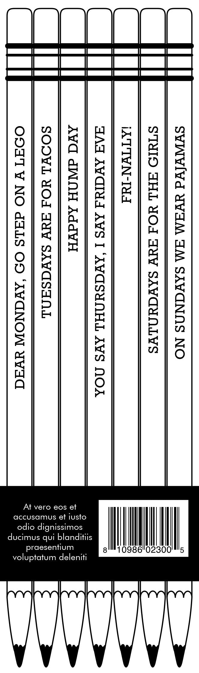 SNIFTY SPP7001 Oh Hello Week Pencil Set of 7 – Let’s Do This for Planning