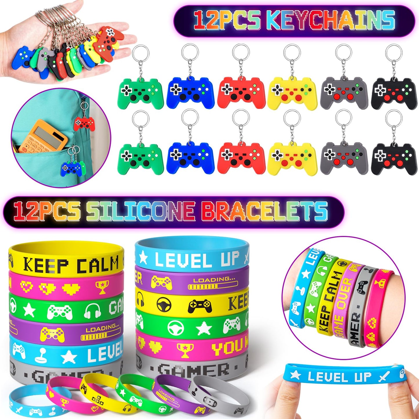 SNLN Video Game Party Favors – Gamer Birthday Supplies & Goodie Set