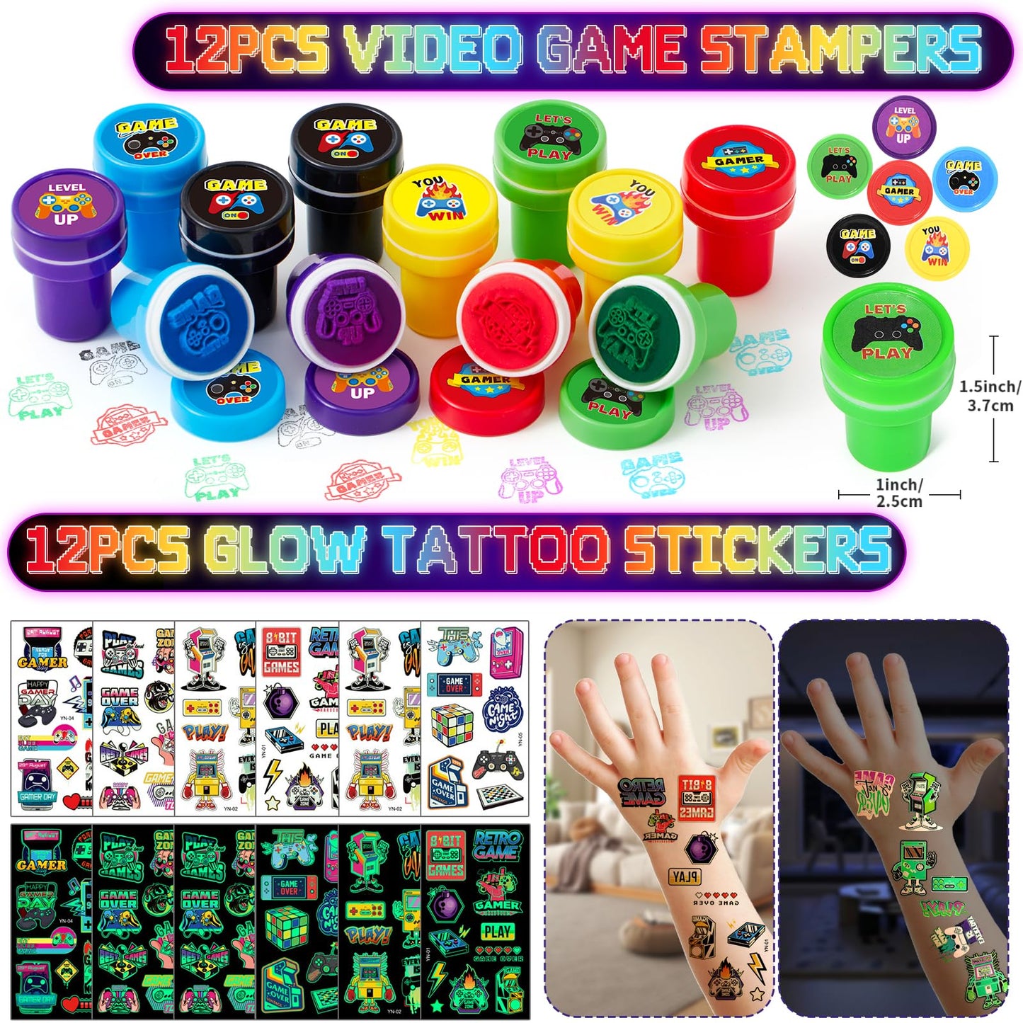SNLN Video Game Party Favors – Gamer Birthday Supplies & Goodie Set