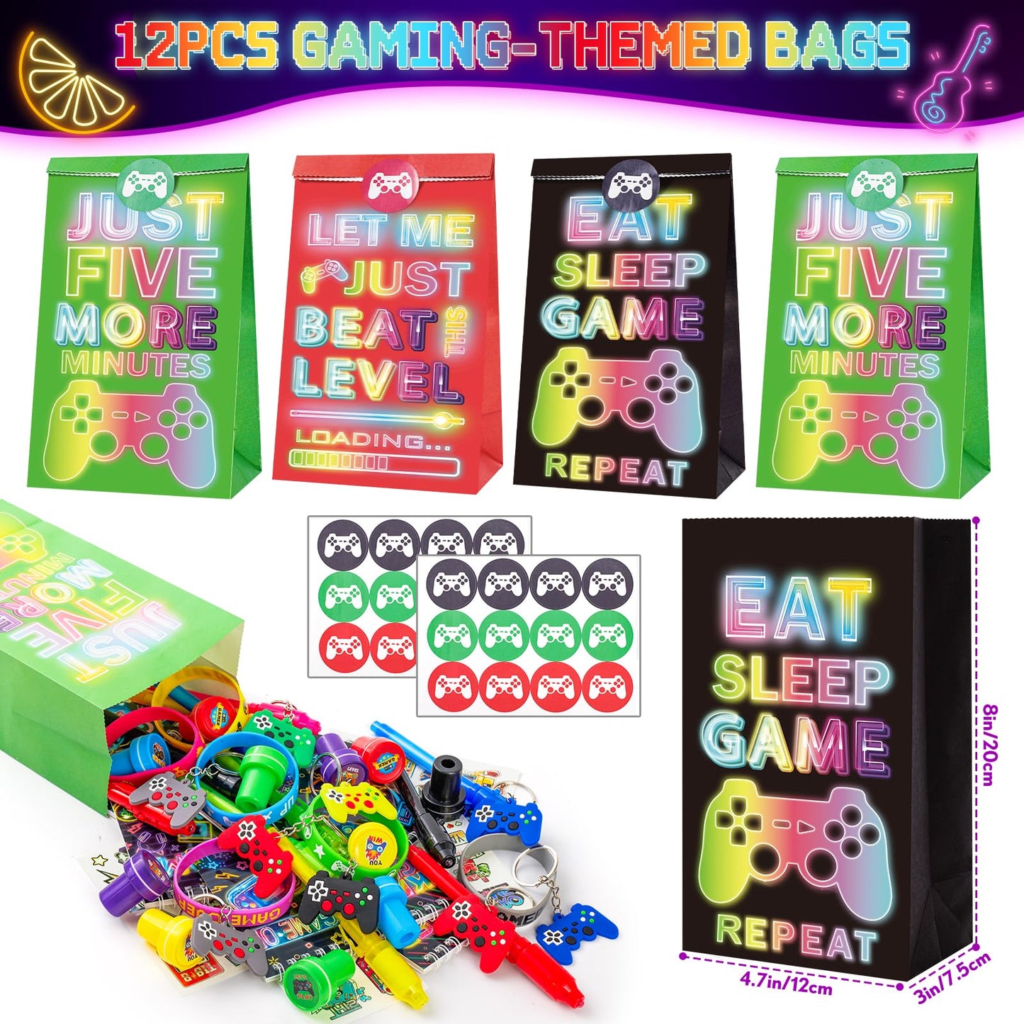 SNLN Video Game Party Favors – Gamer Birthday Supplies & Goodie Set